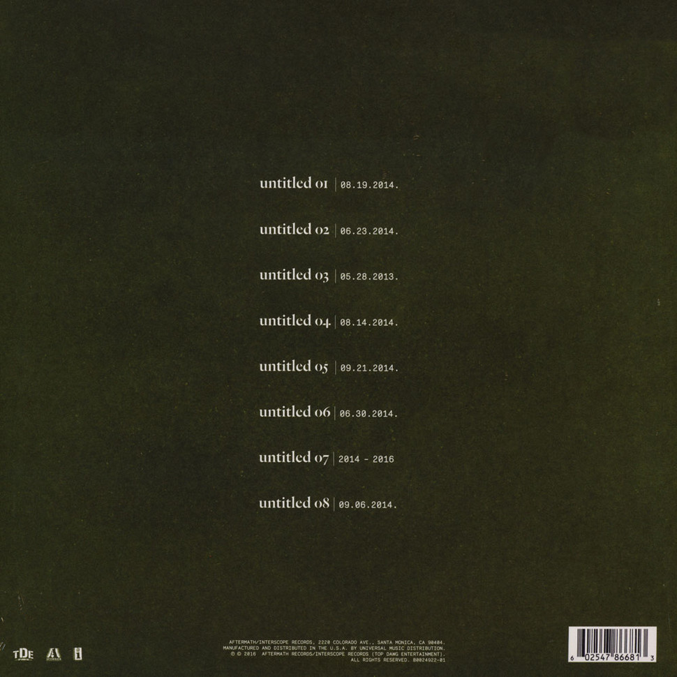 [35253] Kendrick Lamar - Untitled Unmastered. (LP)