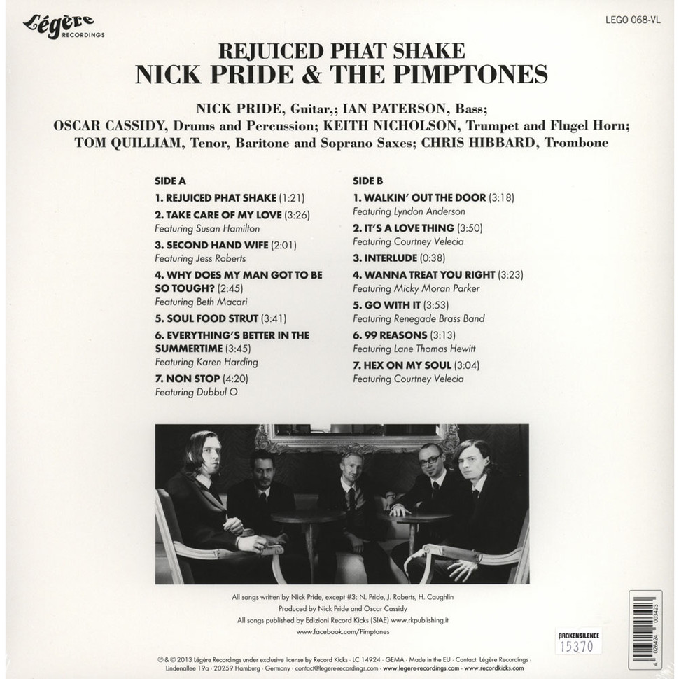[11530] Nick Pride And The Pimp Tones - Rejuiced Phat Shake (LP + CD)