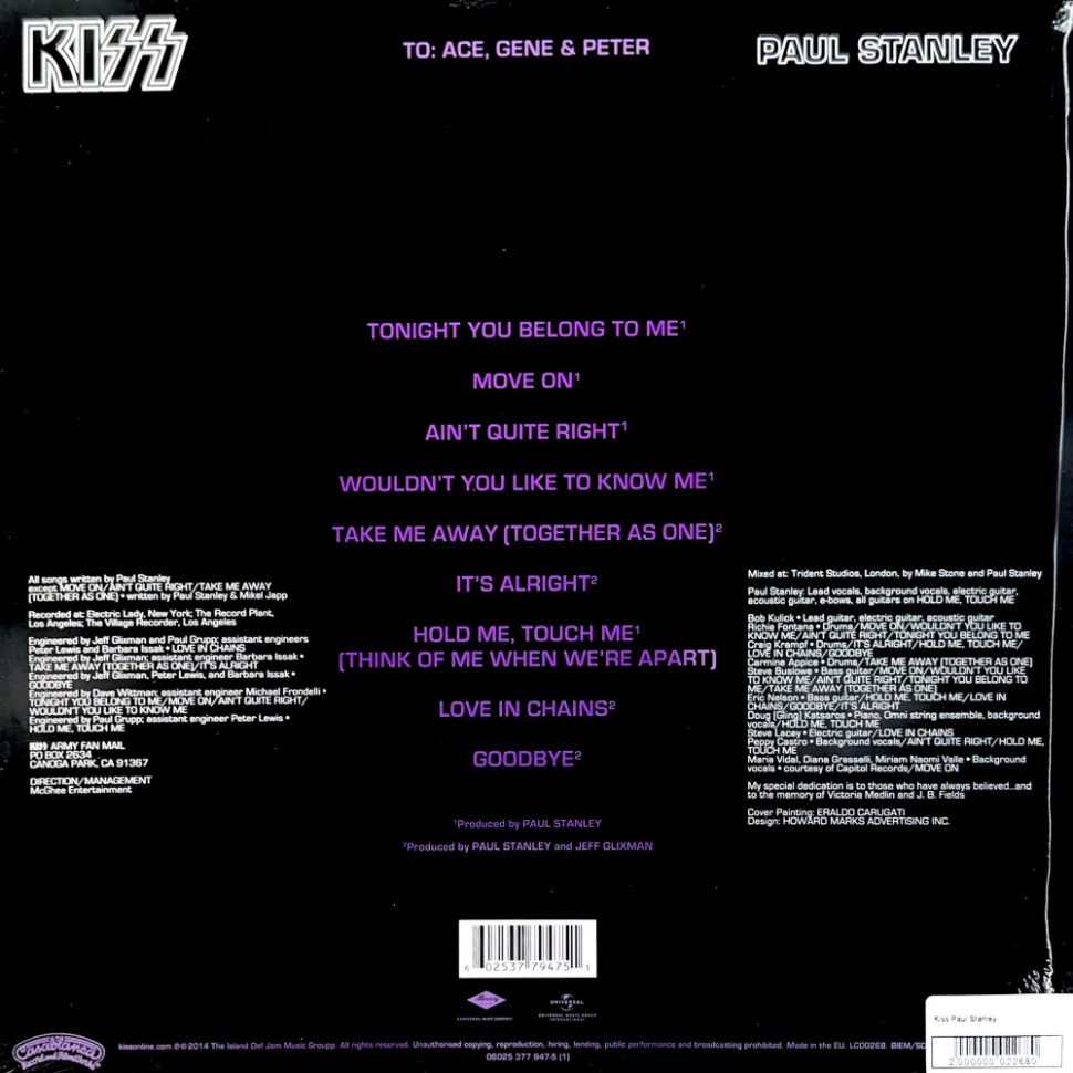 [22680] Kiss - Paul Stanley (LP)