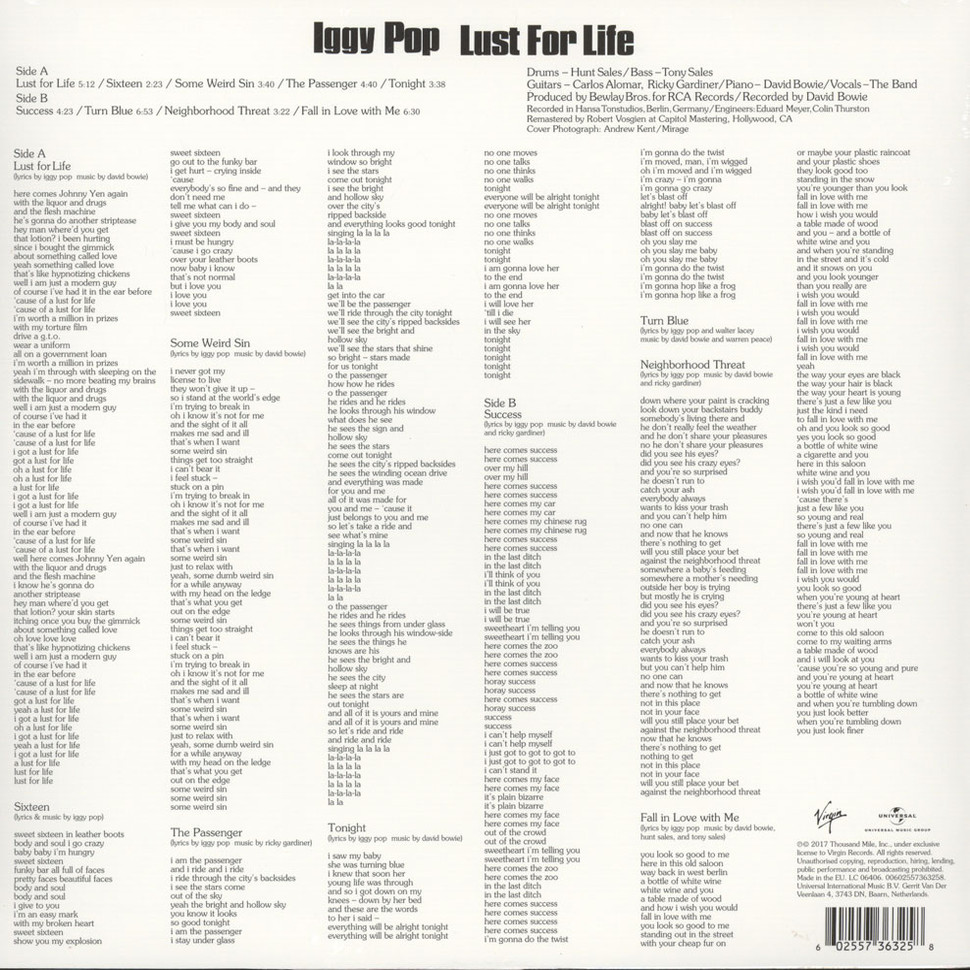 [40240] Iggy Pop - Lust For Life (LP)