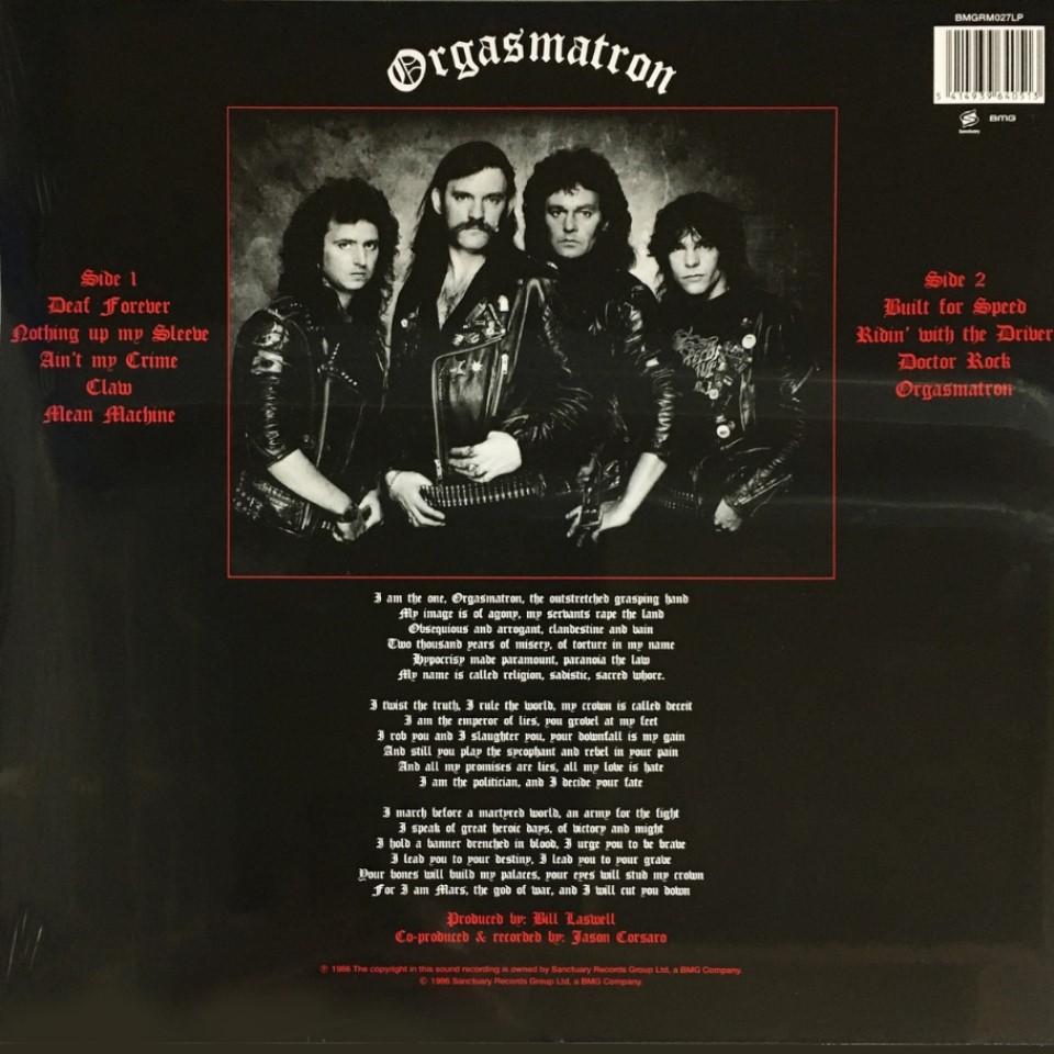 [60439] Motorhead - Orgasmatron (LP)