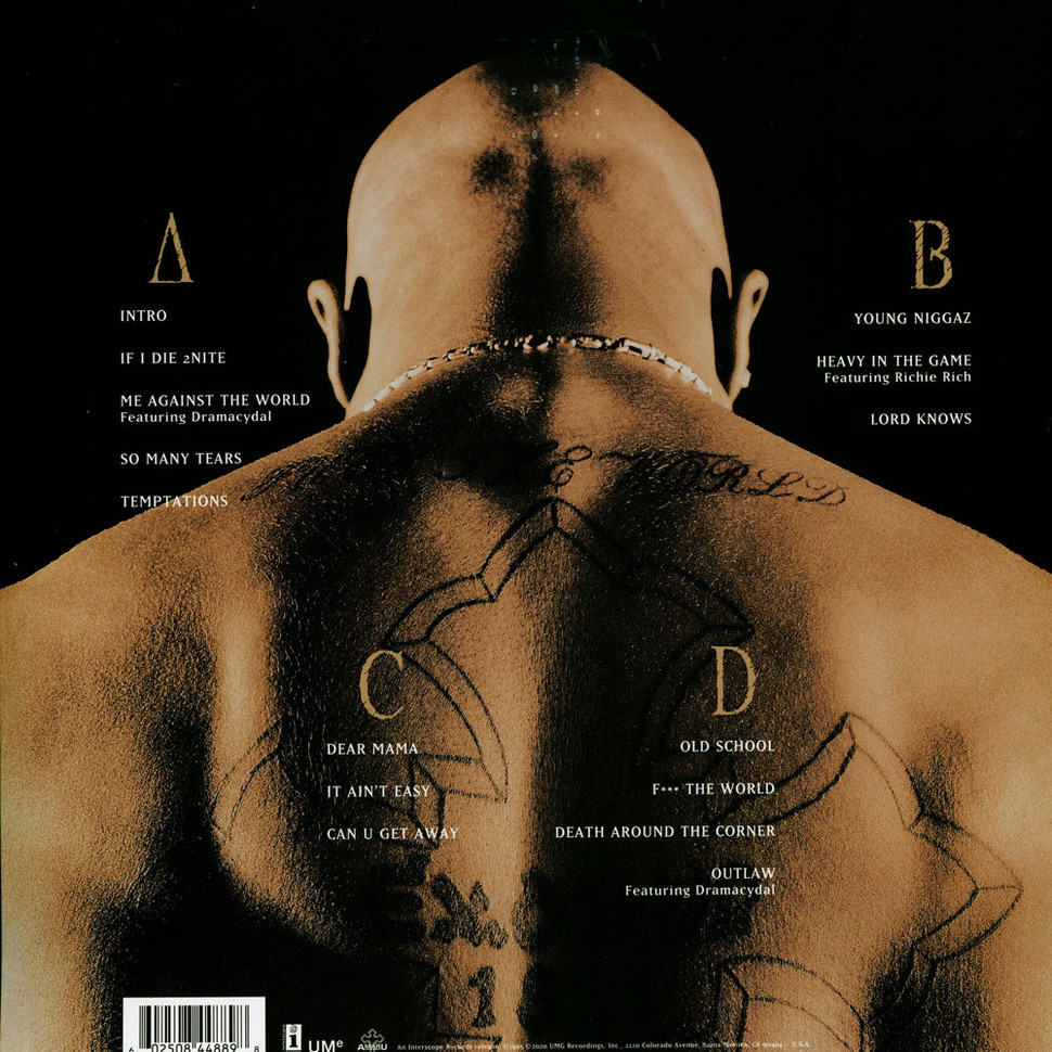 [602508448898] 2Pac - Me Against The World (2LP)