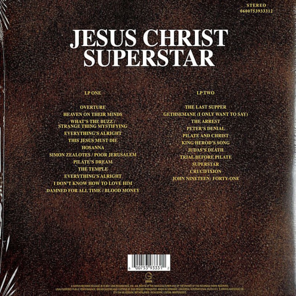 [56494] Andrew Lloyd Webber & Tim Rice - Jesus Christ Superstar (2LP)