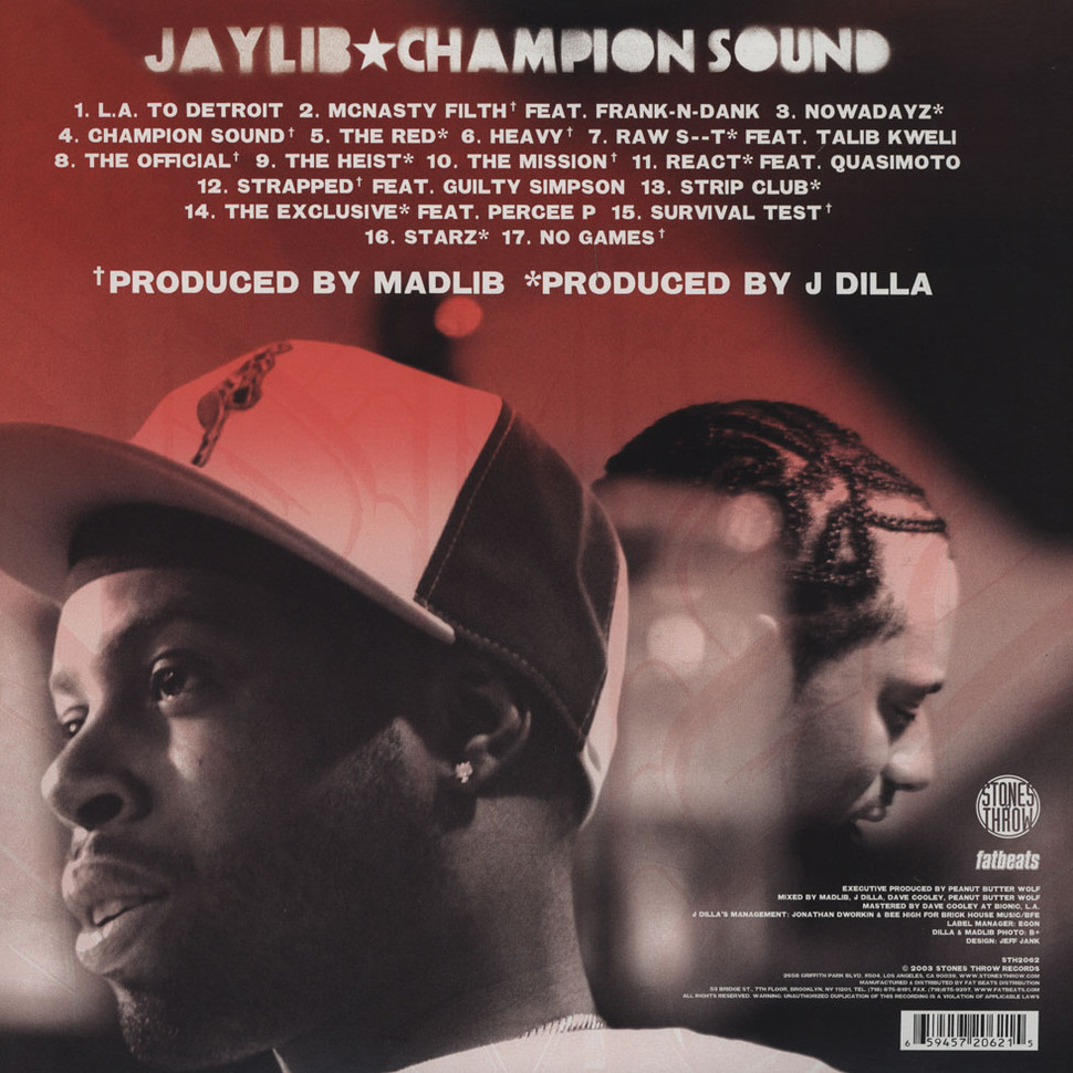 [17686] Jaylib (J Dilla & Madlib) - Champion Sound (2LP)