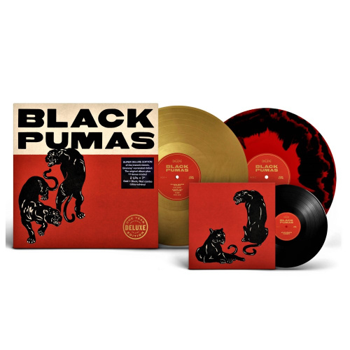 [41667] Black Pumas - Black Pumas (2LP + 7'' | Gold + Black/Red Marble)