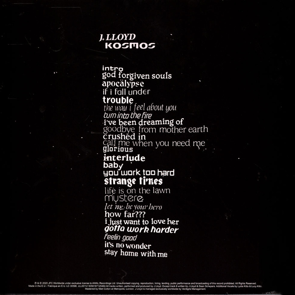 [36465] J.Lloyd - Kosmos (LP | Blue Transparent)