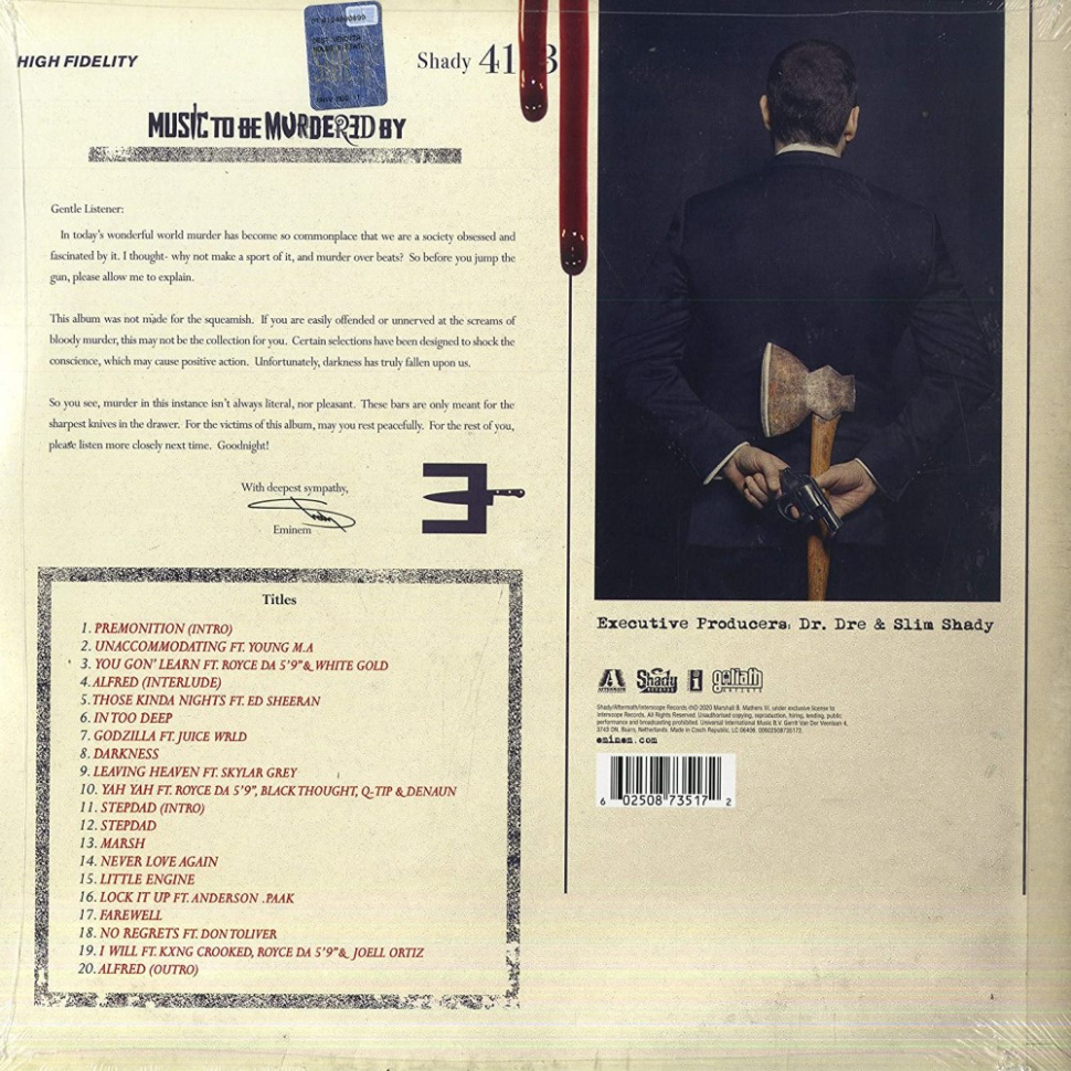 [33068] Eminem - Music To Be Murdered By (2LP | Black Ice Vinyl)