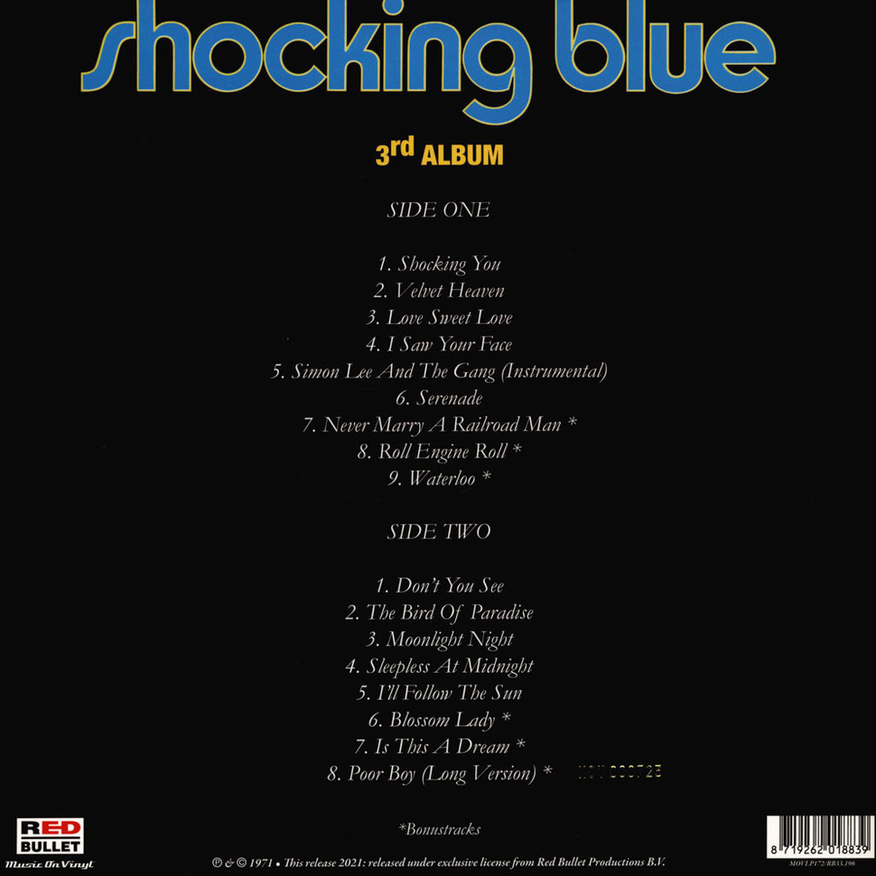 [70452] Shocking Blue - 3rd Album (LP | Turquoise)