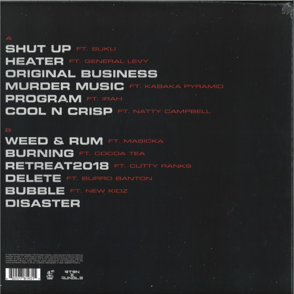 [19734] Chase & Status - Rtrn Ii Jungle (LP)
