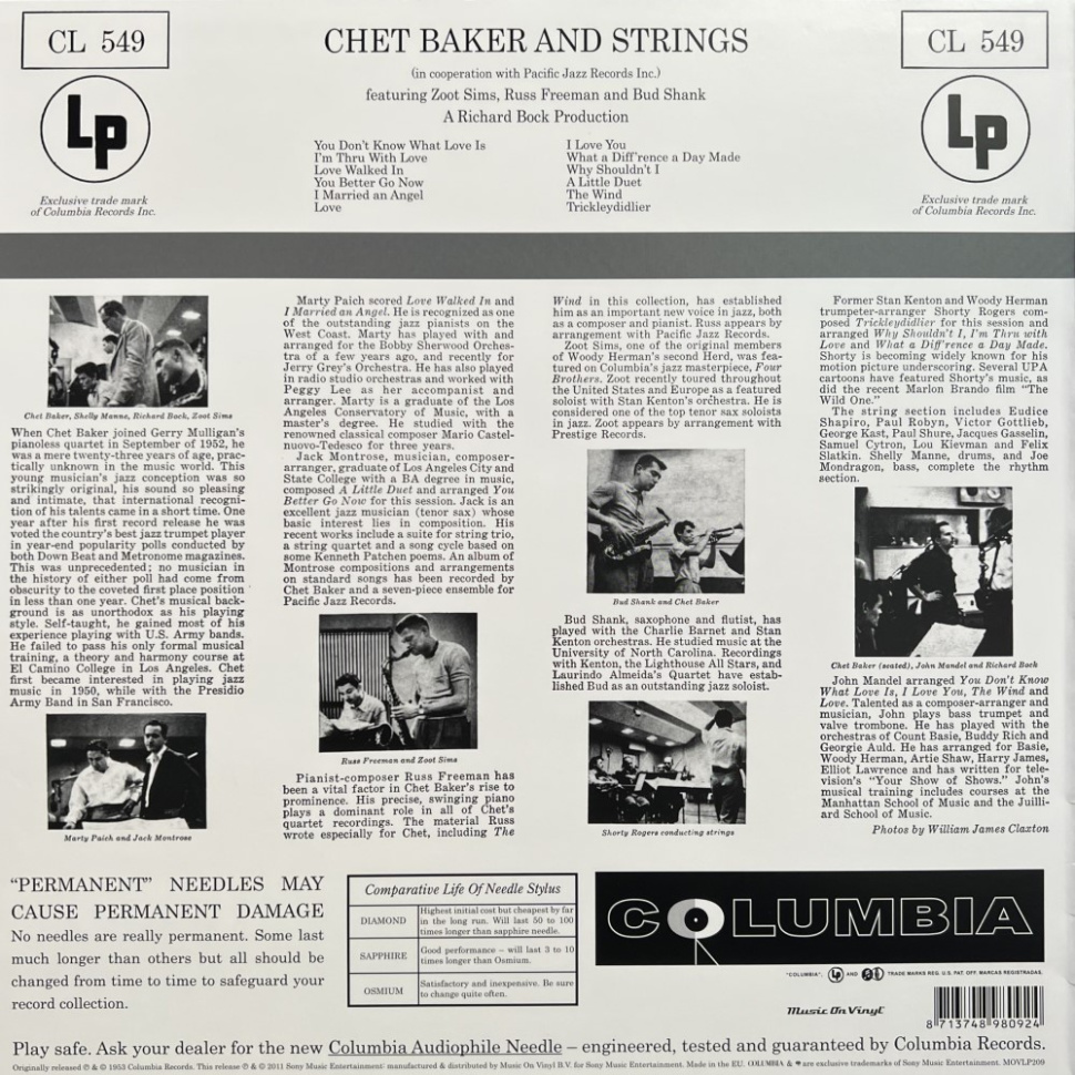 [60385] Chet Baker - Chet Baker & Strings (LP)
