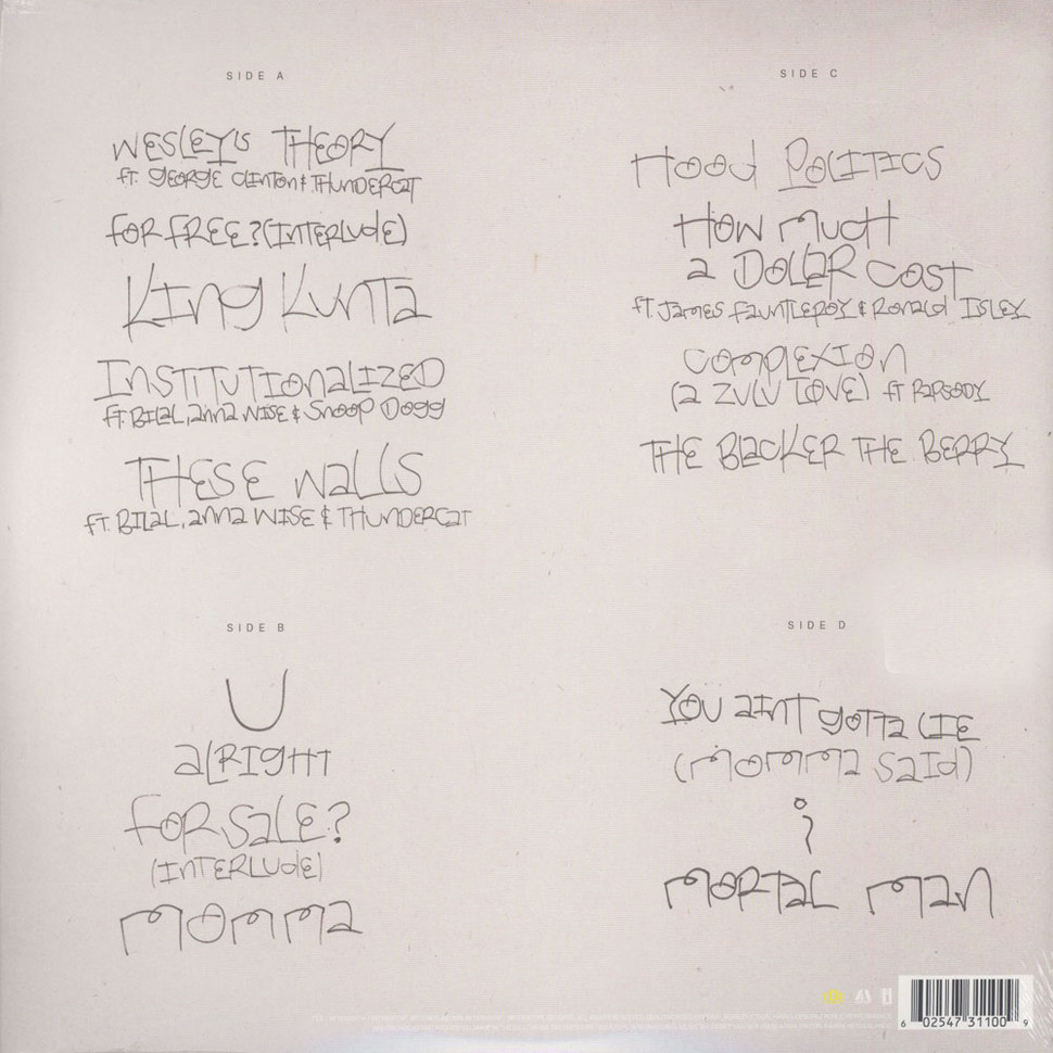 [10212] Kendrick Lamar - To Pimp A Butterfly (2LP)