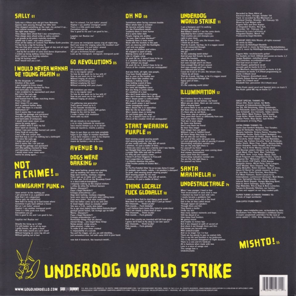 [42725] Gogol Bordello - Gypsy Punks (Underdog World Strike) (2LP)