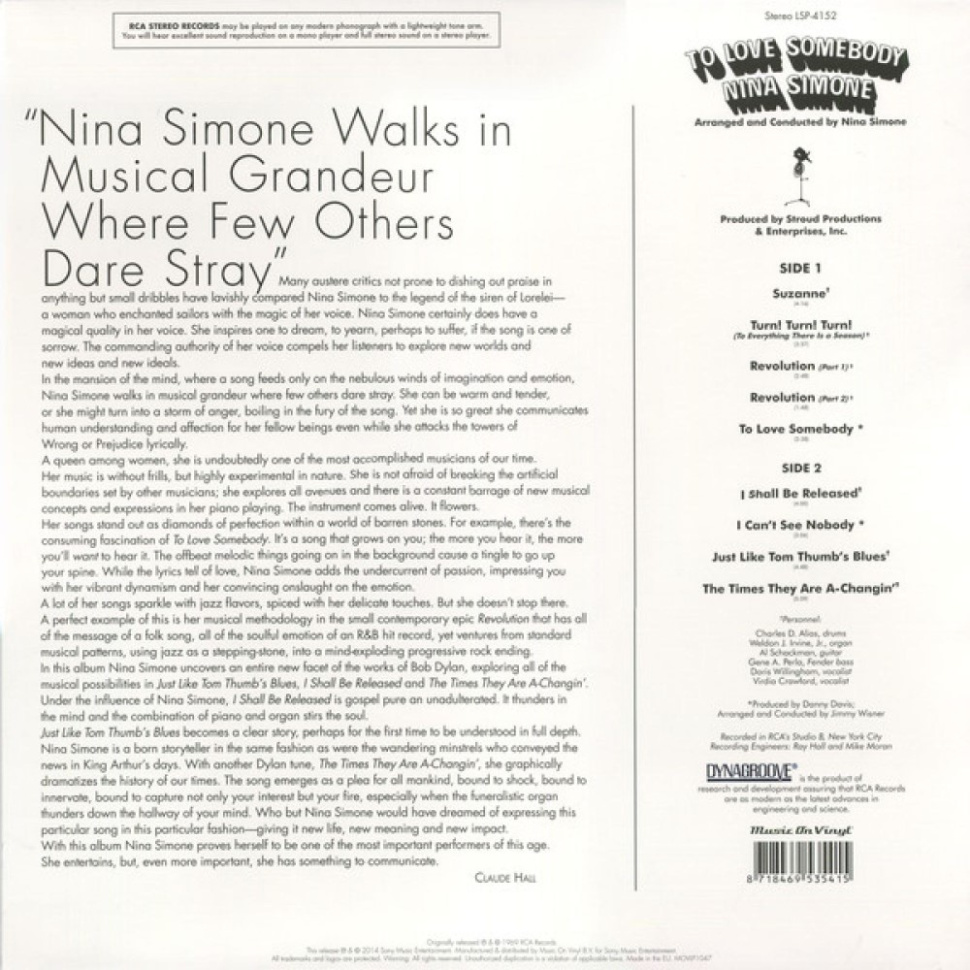 [39459] Nina Simone - To Love Somebody (LP)
