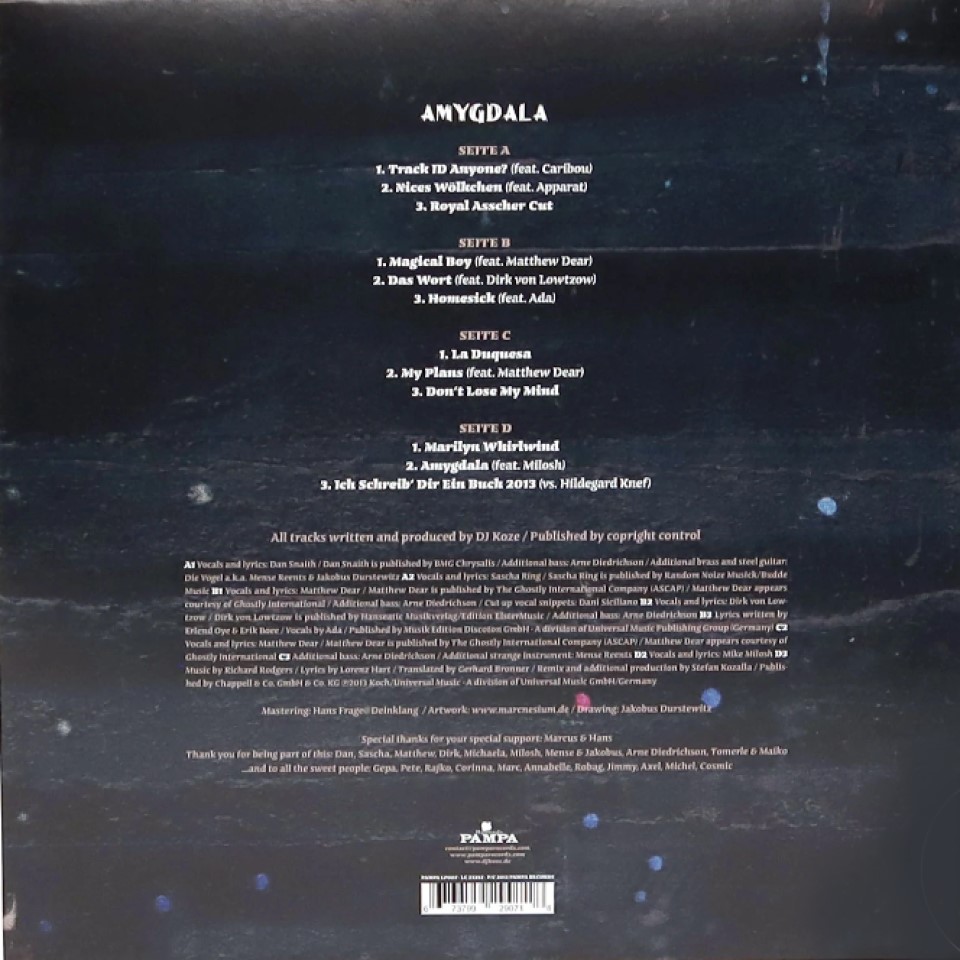[47362] Dj Koze - Amygdala (2LP + 7'' | 2LP Blue [Curacao, Transparent])
