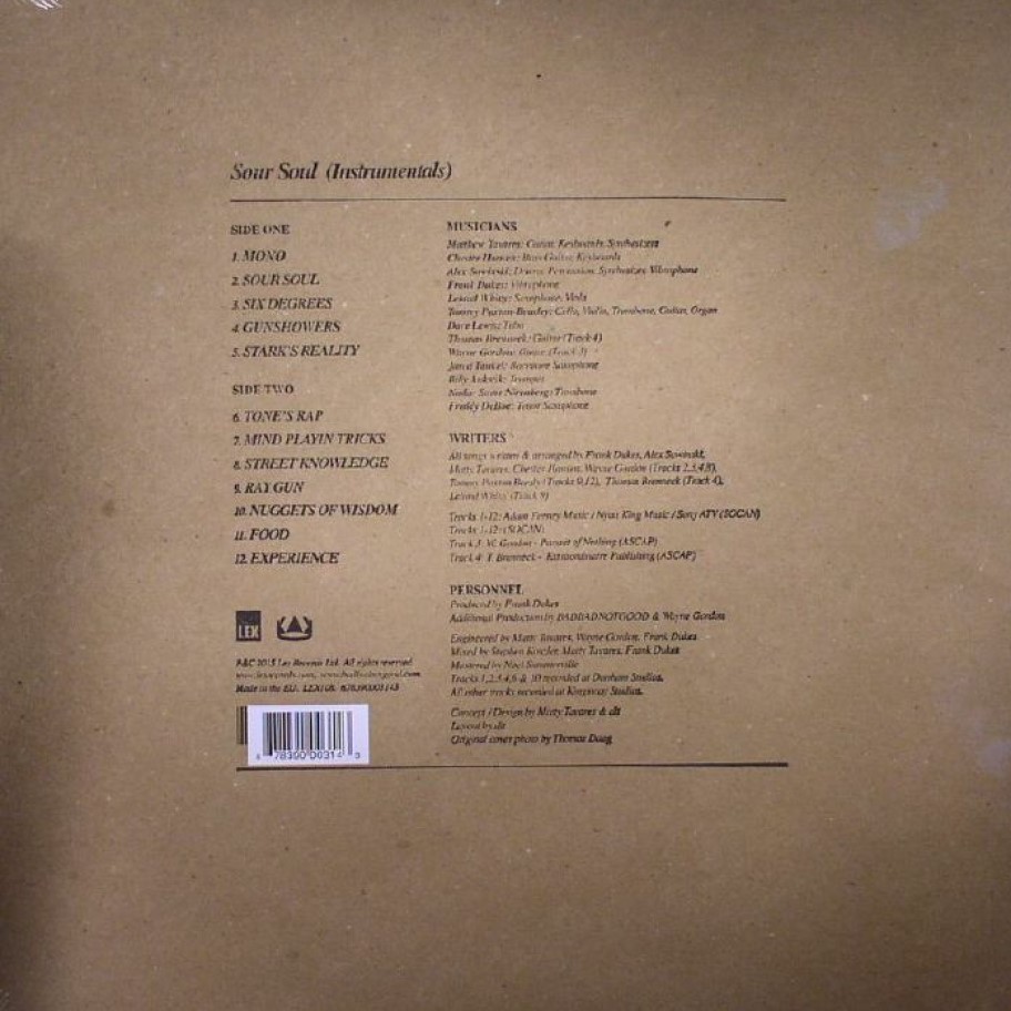 [35079] BadBadNotGood & Ghostface Killah - Sour Soul (Instrumentals) (LP)