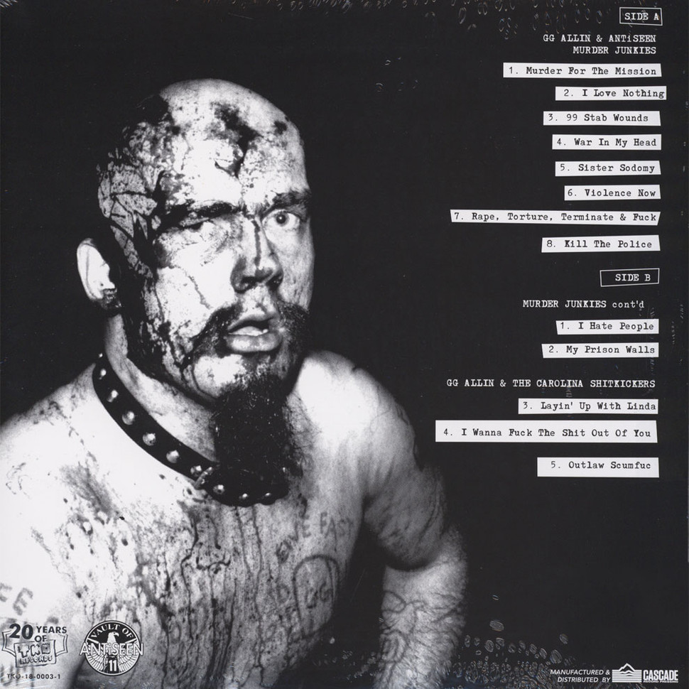 [51918] G.G. Allin - Murder Junkies (LP | Diarrhea-Puke)