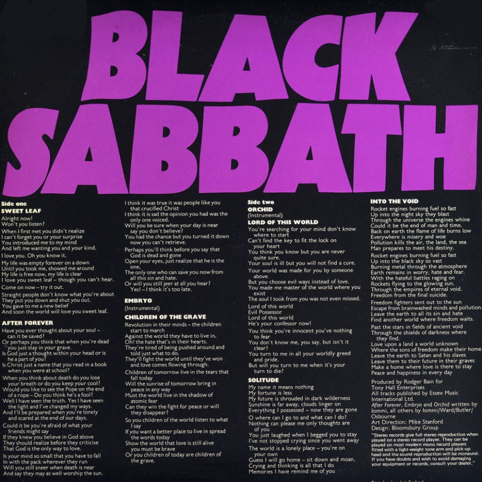[38179] Black Sabbath - Master Of Reality (LP)
