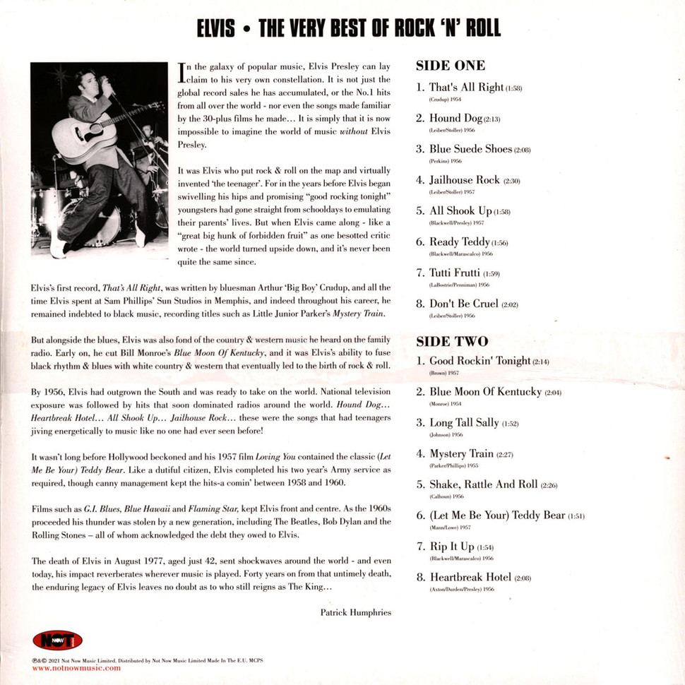 [69456] Elvis Presley - The Very Best Of Rock 'N' Roll (LP | Purple)