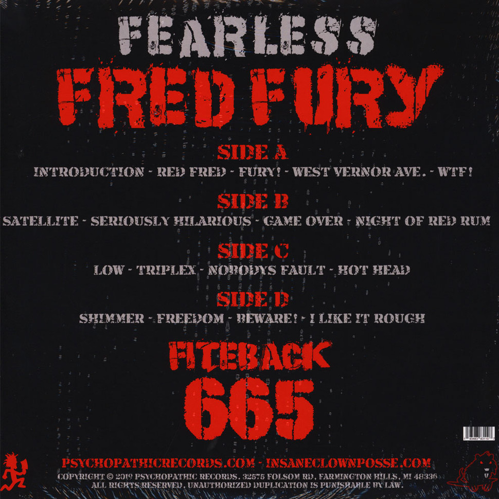 [33532] Insane Clown Posse - Fearless Fred Fury (2LP | Red and Black Smoke Vinyl)
