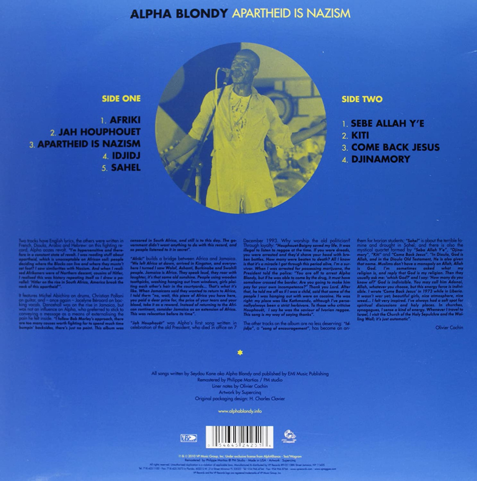 [5997] Alpha Blondy - Apartheid Is Nazism (LP)