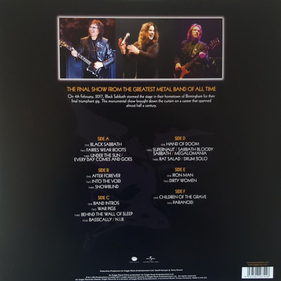 [44088] Black Sabbath - The End (4 February 2017 - Birmingham) (3LP | Blue Transparent)