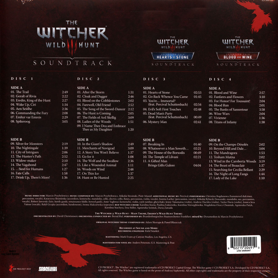[71572] OST - The Witcher 3: Wild Hunt (4LP | Coloured)
