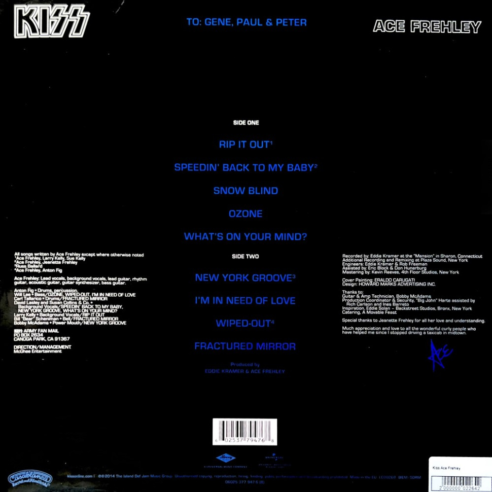 [22642] Kiss - Ace Frehley (LP)