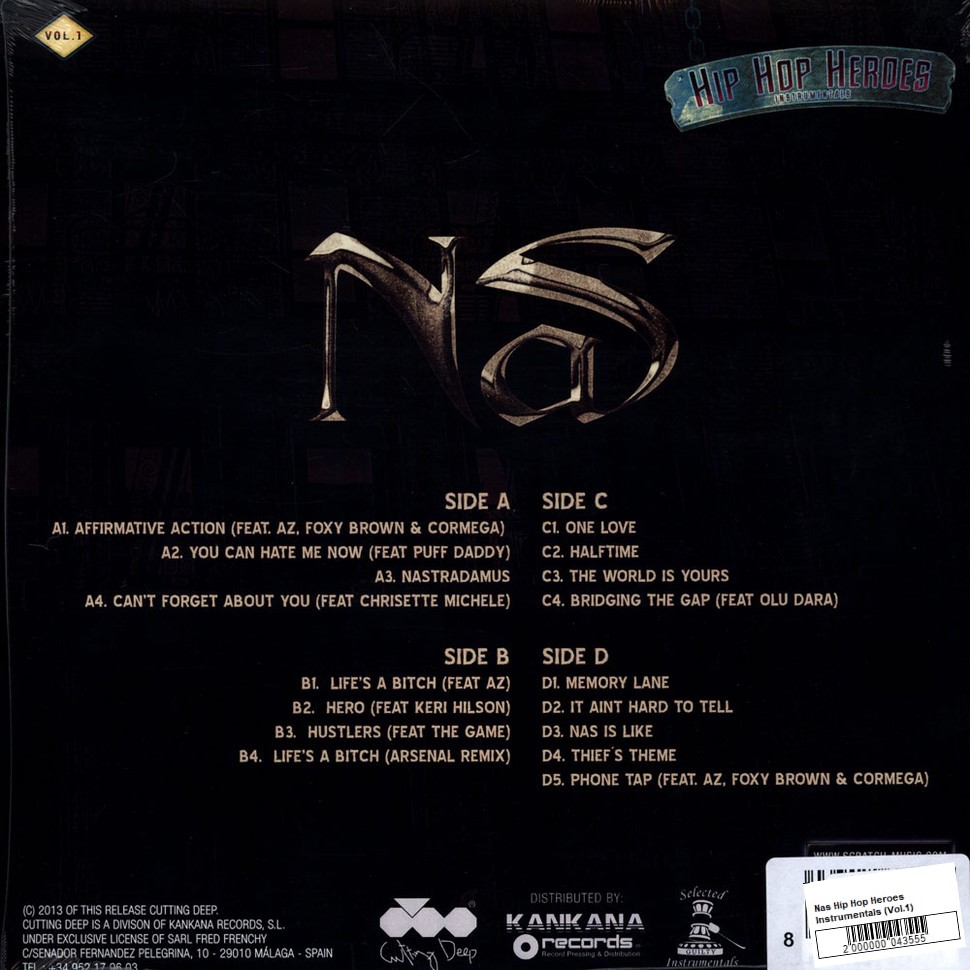 [43555] Nas - Hip Hop Heroes Instrumentals (Vol.1) (2LP)