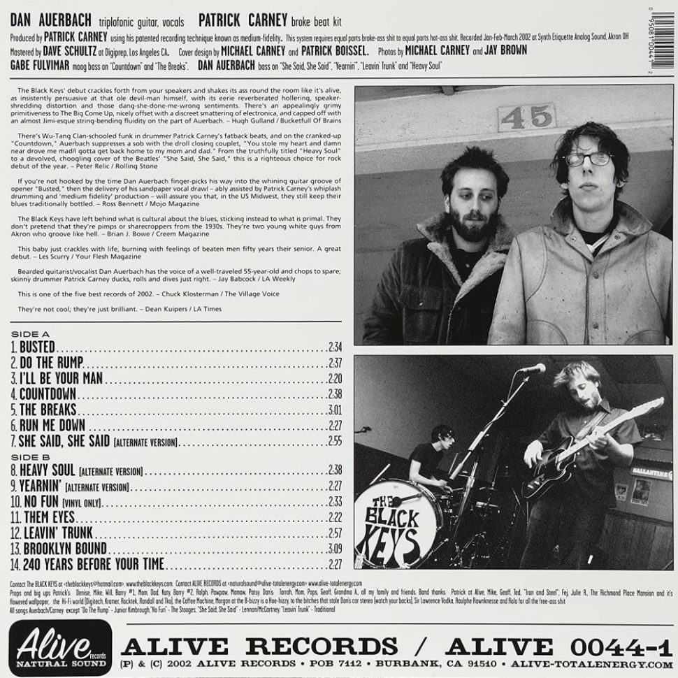 [67070] The Black Keys - The Big Come Up (LP | Translucent Orange)