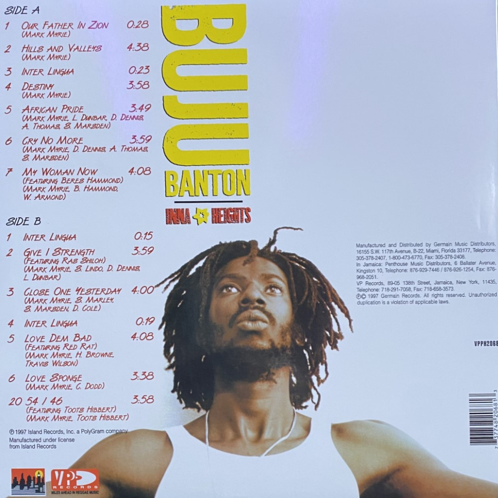 [27609] Buju Banton - Inna Heights (LP)