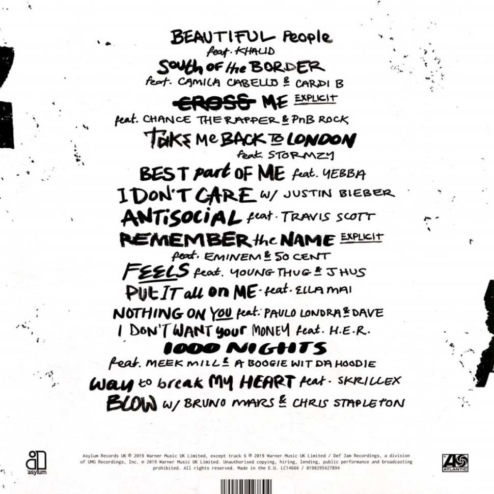 [23076] Ed Sheeran - No.6 Collaborations Project (2LP)