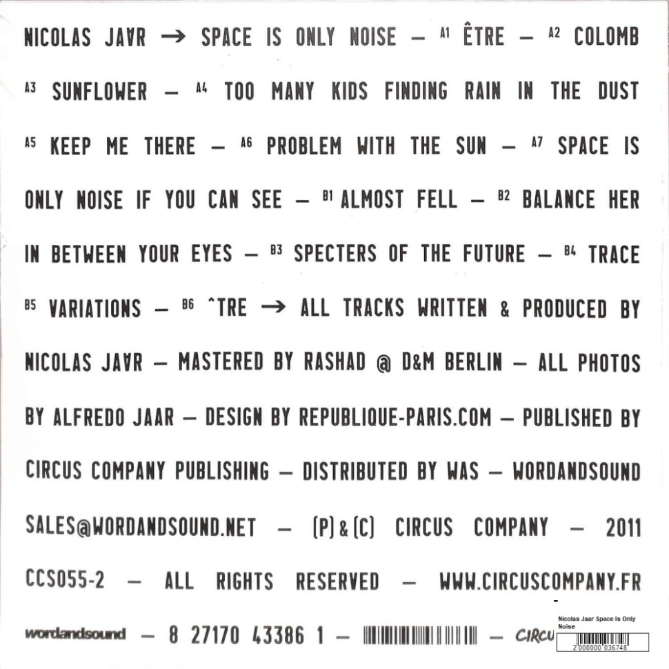 [36748] Nicolas Jaar - Space Is Only Noise (LP)