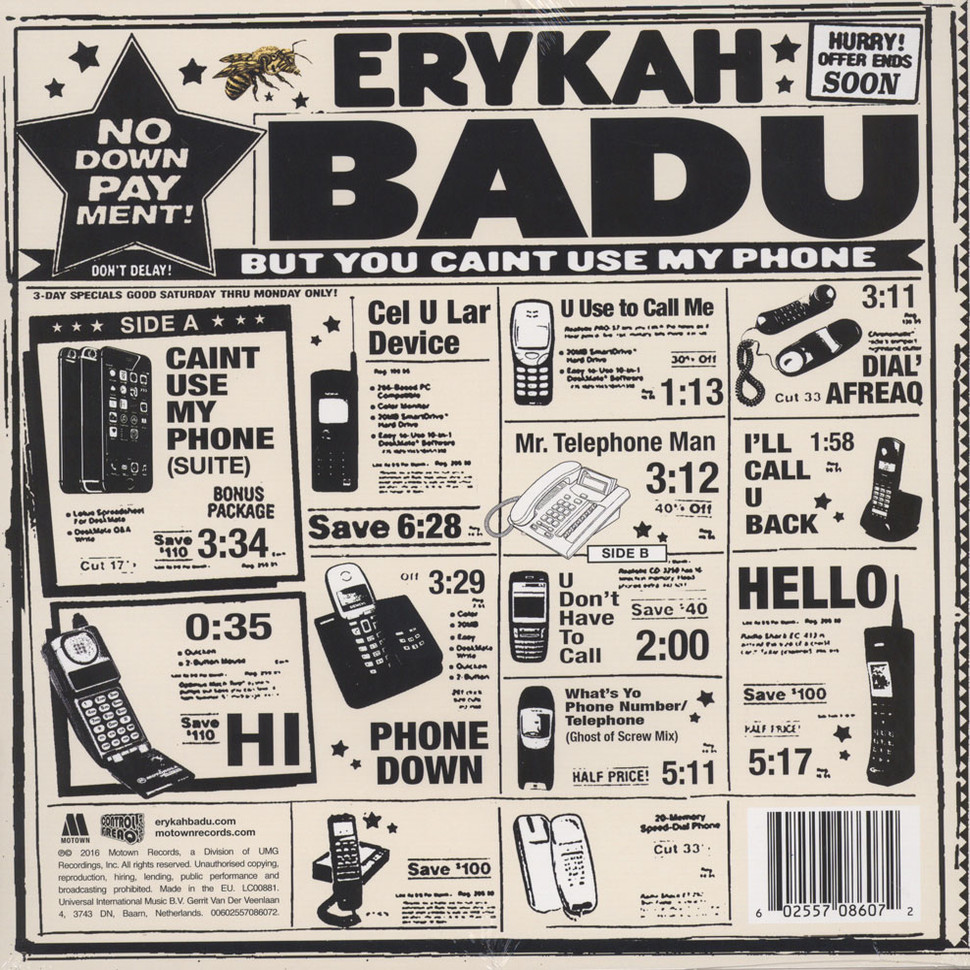 [23304] Erykah Badu - But You Caint Use My Phone (LP)