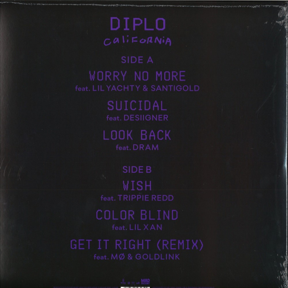 [8226] Diplo - California (12" | Purple)
