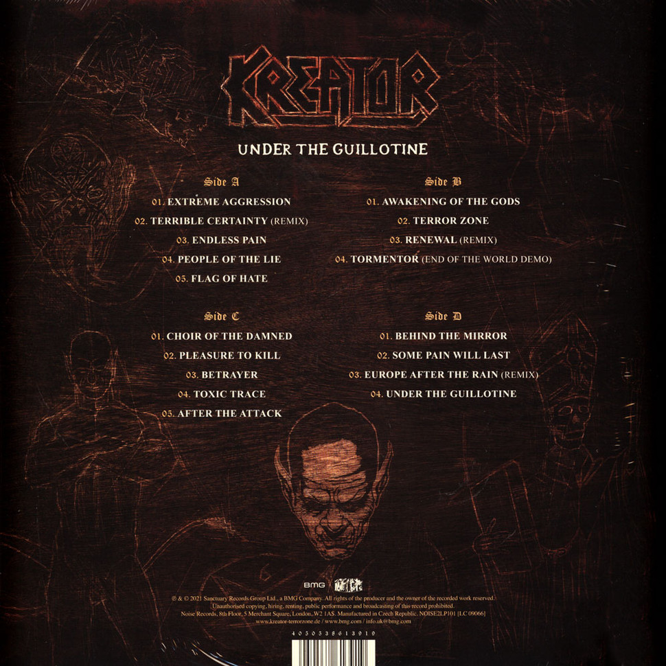[40912] Kreator - Under The Guillotine - The Noise Records Anthology (2LP | Grey W/ Red Splatter)