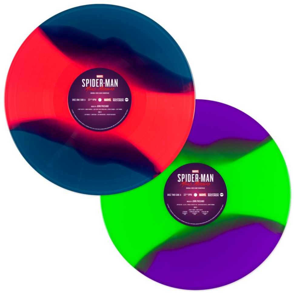 [58405] OST - Marvel's Spider-Man: Miles Morales (2LP | Blue with Red Stripe // Purple with Green Stripe)