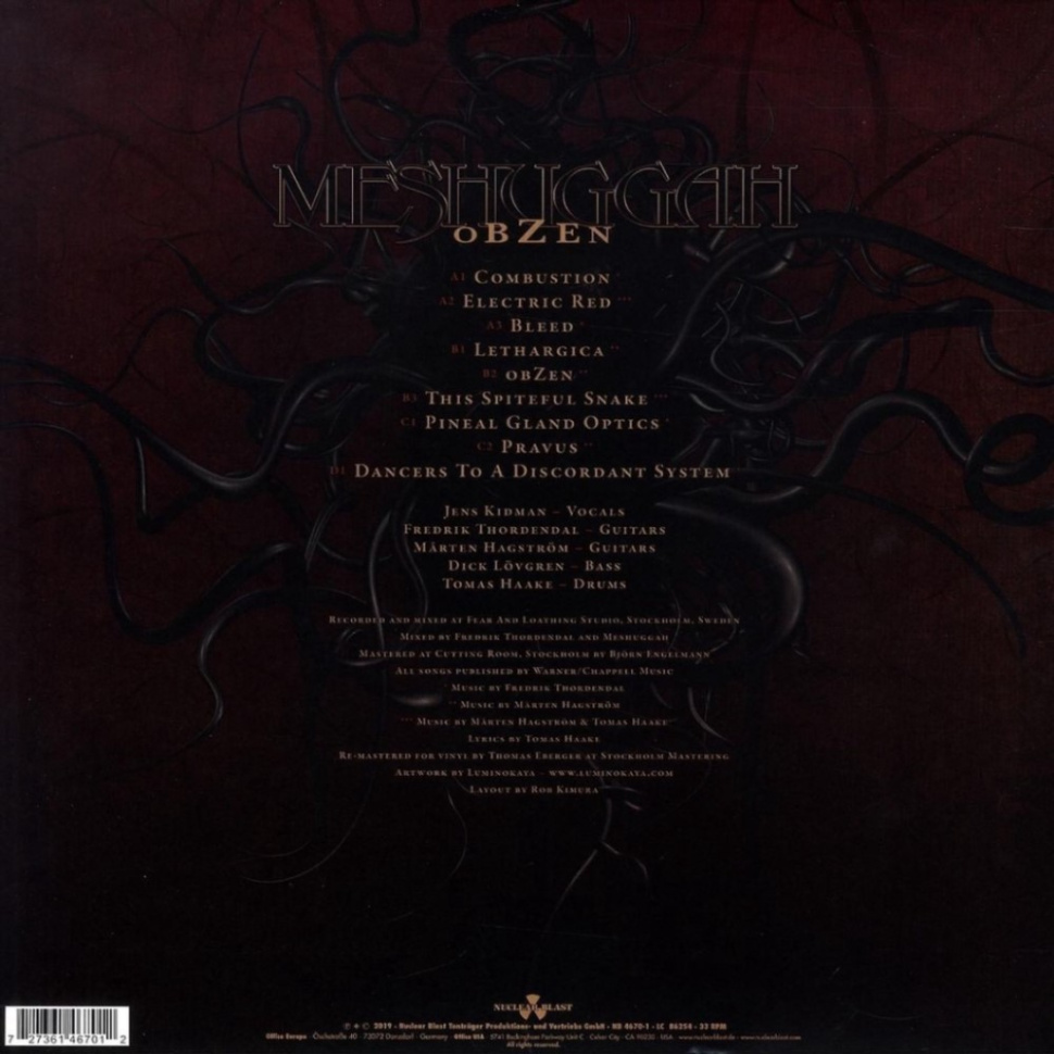 [16580] Meshuggah - ObZen (2LP)