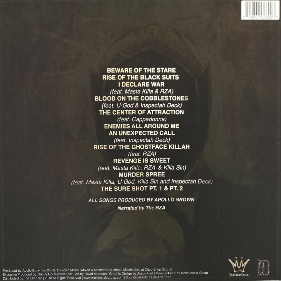[18652] Ghostface Killah & Apollo Brown - Twelve Reasons To Die: The Brown Tape (LP | Green White Merge w/Black & Orange Spla...