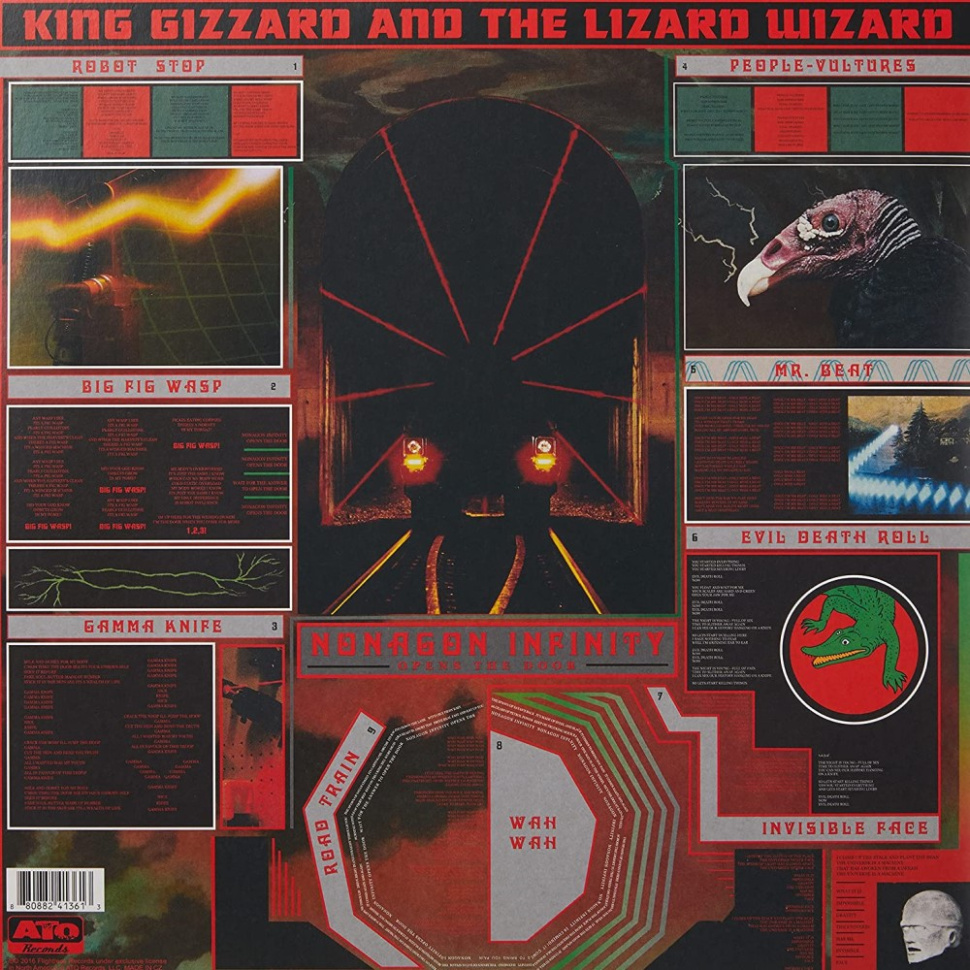 [46358] King Gizzard And The Lizard Wizard - Nonagon Infinity (LP | Neon Red/Neon Yellow/Black)