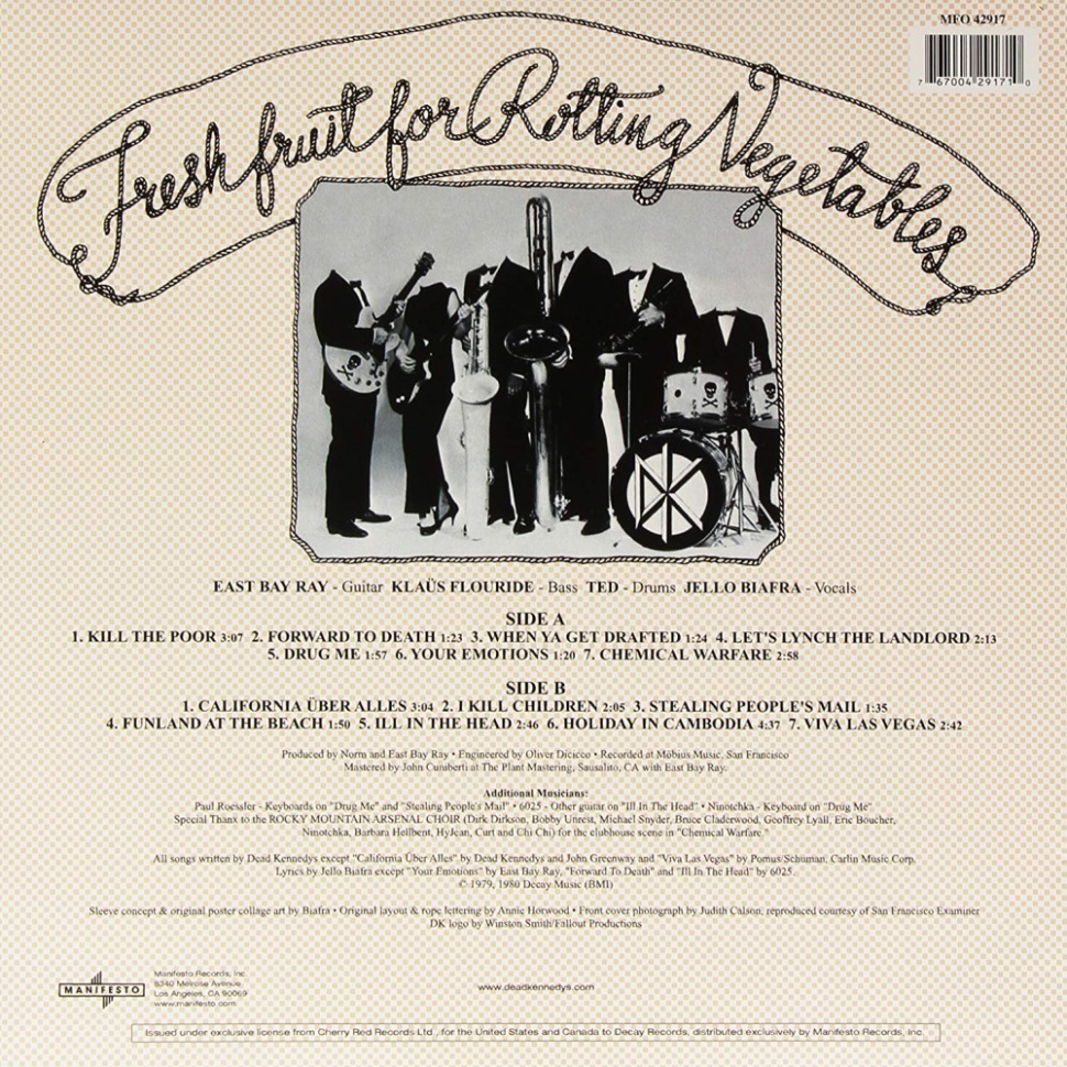 [1470] Dead Kennedys - Fresh Fruit For Rotting Vegetables (LP)