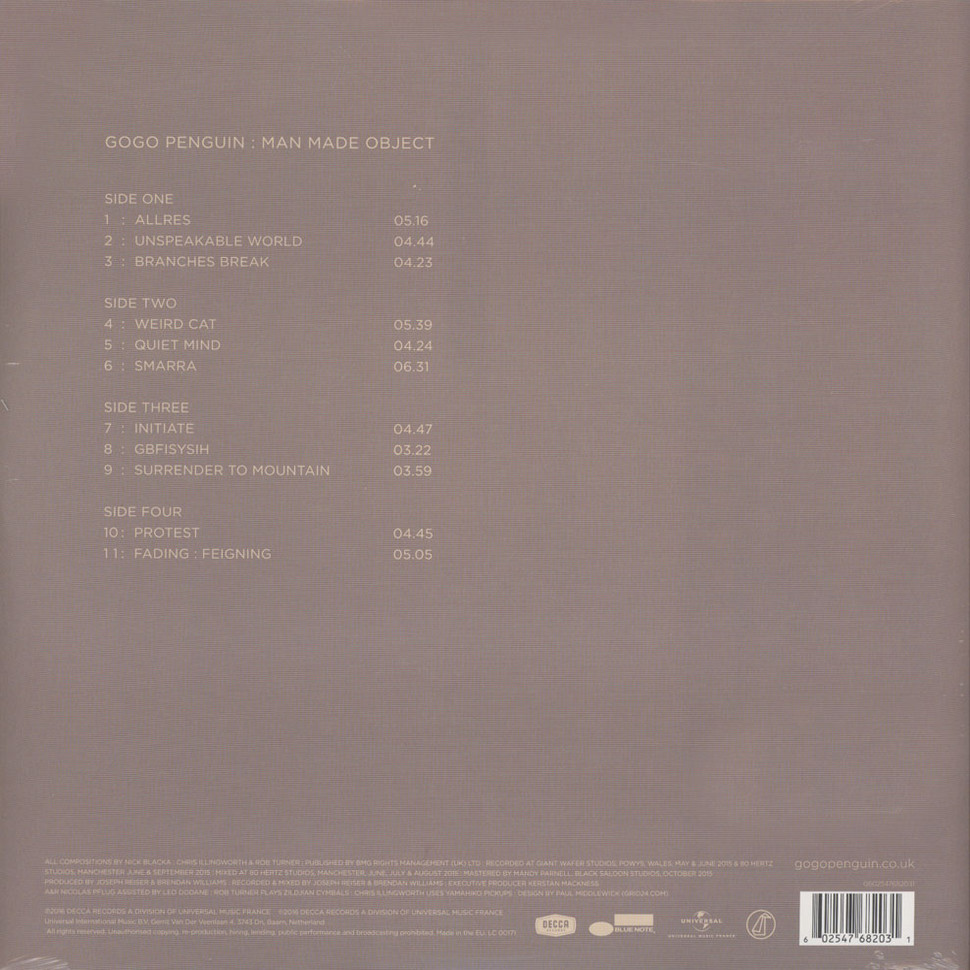 [38216] GoGo Penguin - Man Made Object (2LP)