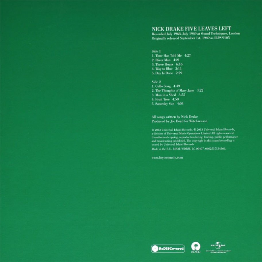 [43159] Nick Drake - Five Leaves Left (LP)