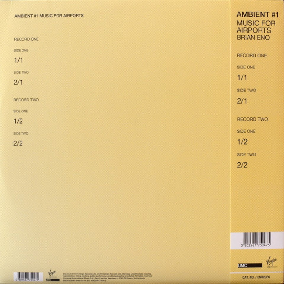 [23632] Brian Eno - Ambient 1: Music For Airports (2LP)