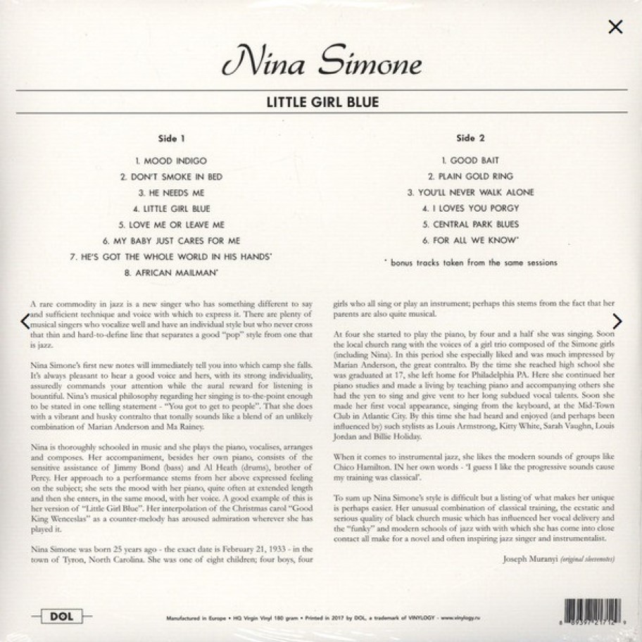 [39831] Nina Simone - Little Girl Blue (LP)
