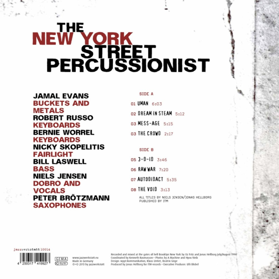 [27906] The New York Street Percussionist - New York Street Percussionist (LP)