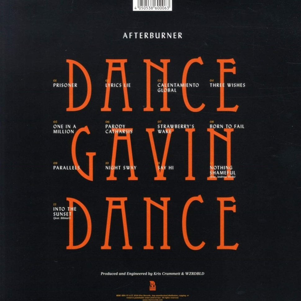 [33501] Dance Gavin Dance - Afterburner (LP)