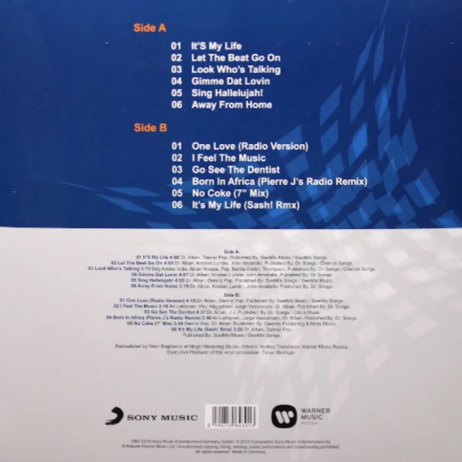 [26046] Dr. Alban - The Very Best Of 1990-1997 (LP | Blue Vinyl)