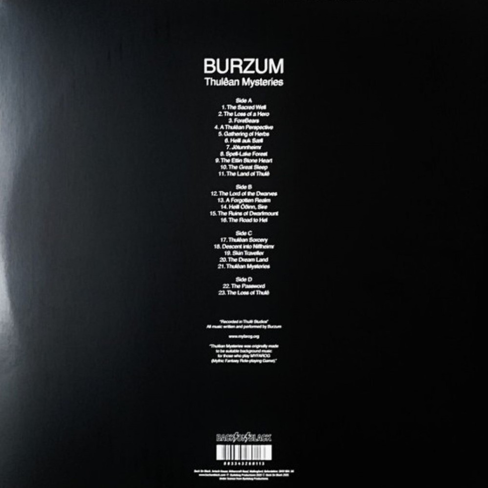[46471] Burzum - Thulêan Mysteries (2LP | Clear)