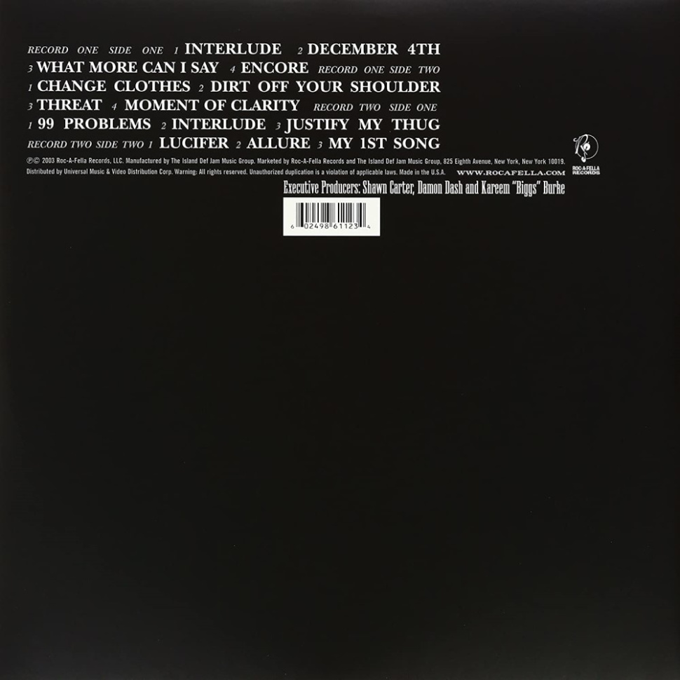 [2514] Jay-Z - Black Album (2LP)