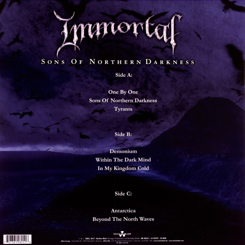 [16337] Immortal - Sons Of Northern Darkness (LP +  LP, Single Sided, Etched)